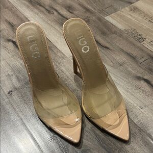 ALDO Transparent and Beige Heels